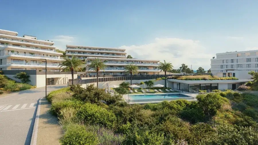 Australy Aures Estepona – exteriér rezidence a bazén