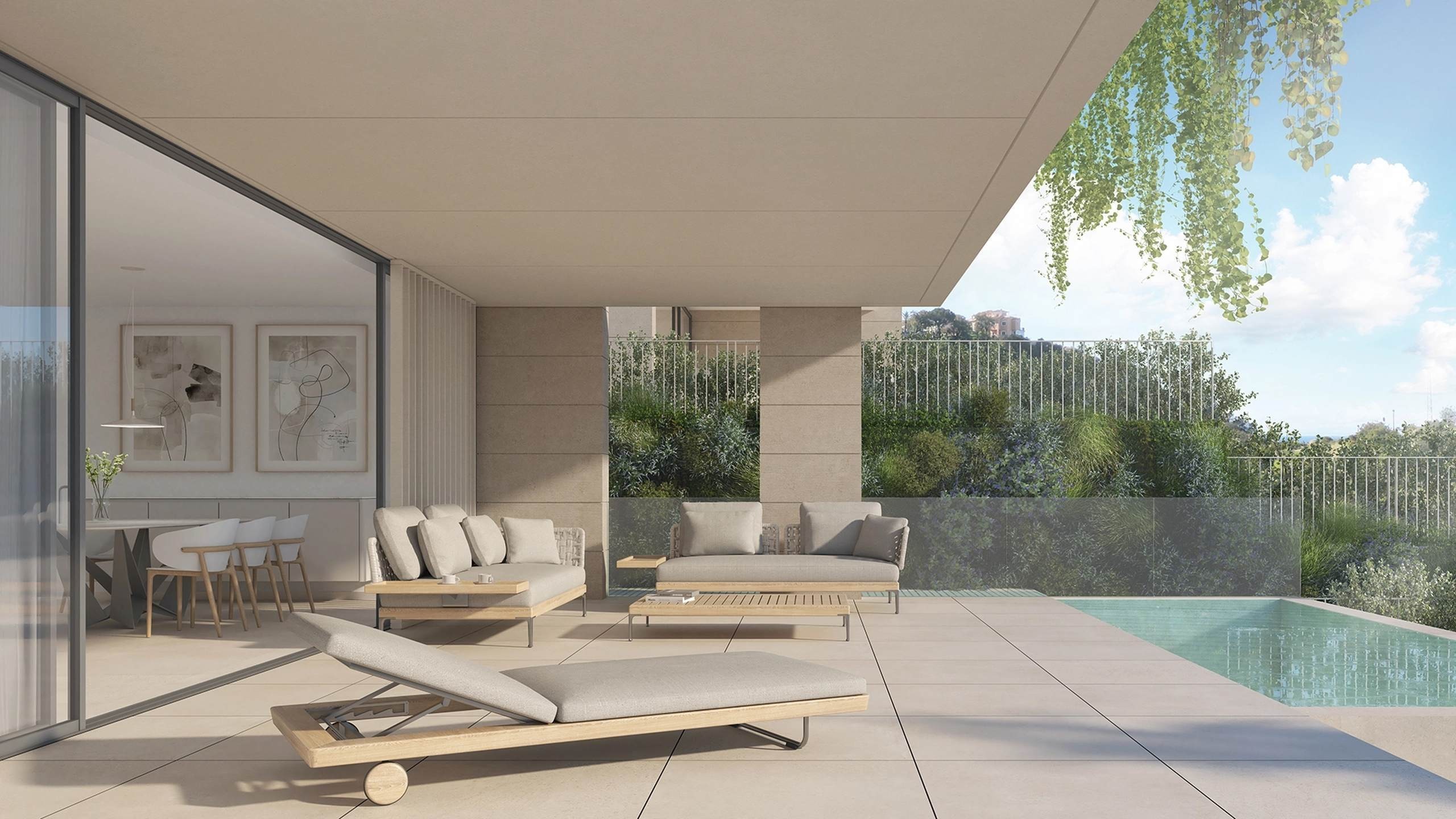 Sira Homes Marbella – terasa s privátním bazénem